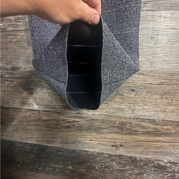 BCBGMaxAzria Silver Pencil Skirt Knee-Length Workwear - Picture 7 of 7